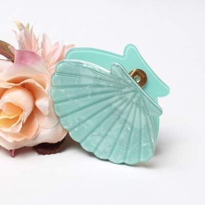 Shell Fan Shaped Acrylic Hair Claws - Women's Hair Accessories, Beauty Hair Crab Headwear, Hair Clip for Girls | Perfect for Beach Parties, Weddings & Everyday Styling