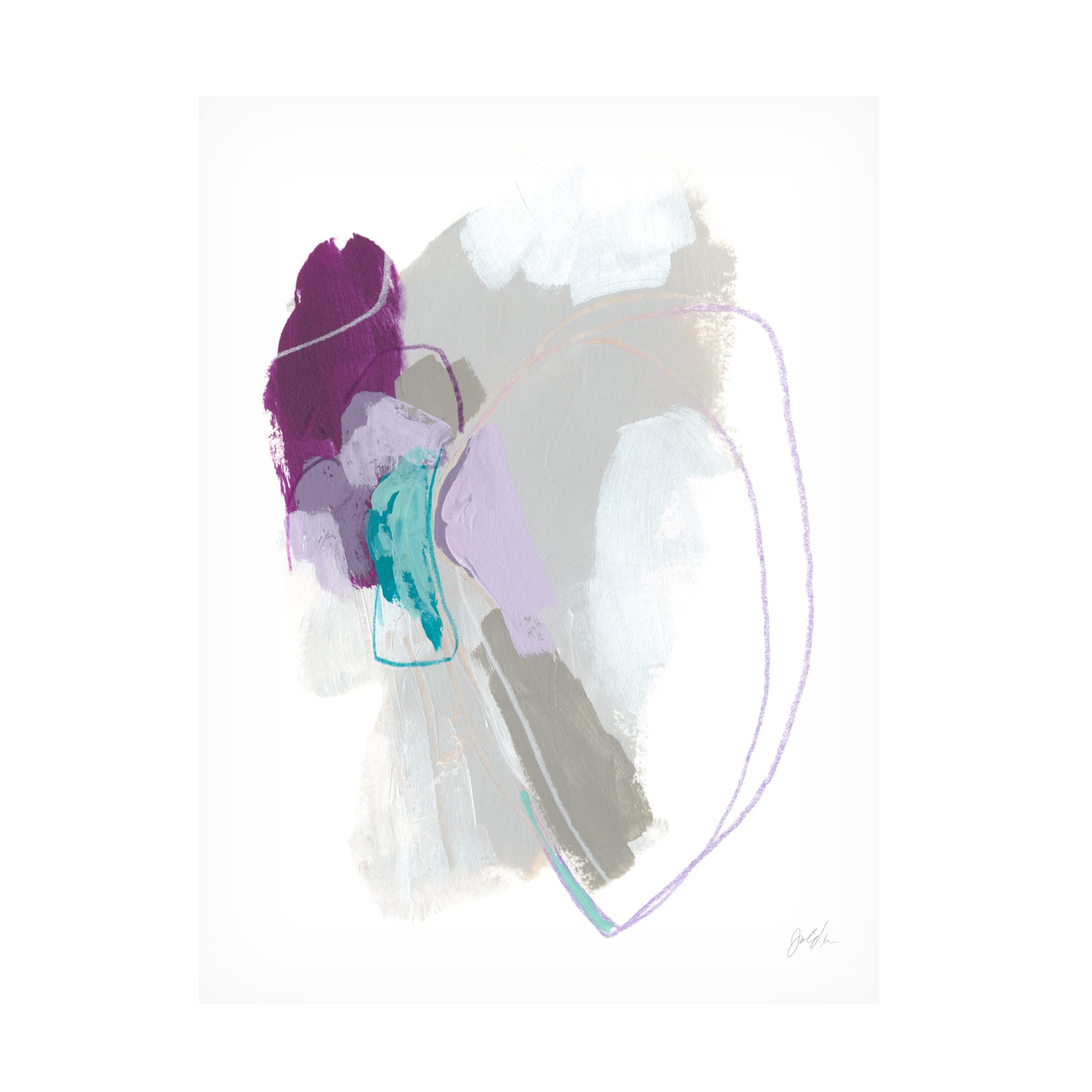 Trademark Fine Art 'Amethyst Arc I' Canvas Wall Art Print by June Erica Vess - Modern Abstract Painting for Living Room, Bedroom & Office Decor