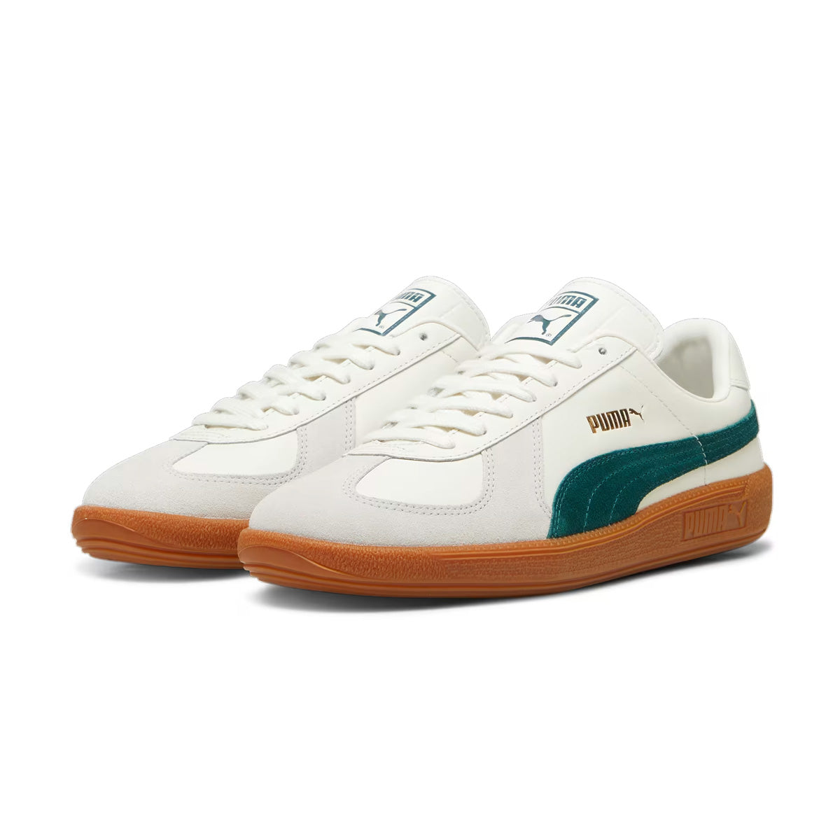 Army Trainer Sneakers - Warm White & Dark Myrtle Colorway | Comfortable Military-Style Shoes for Outdoor Hiking & Casual Wear