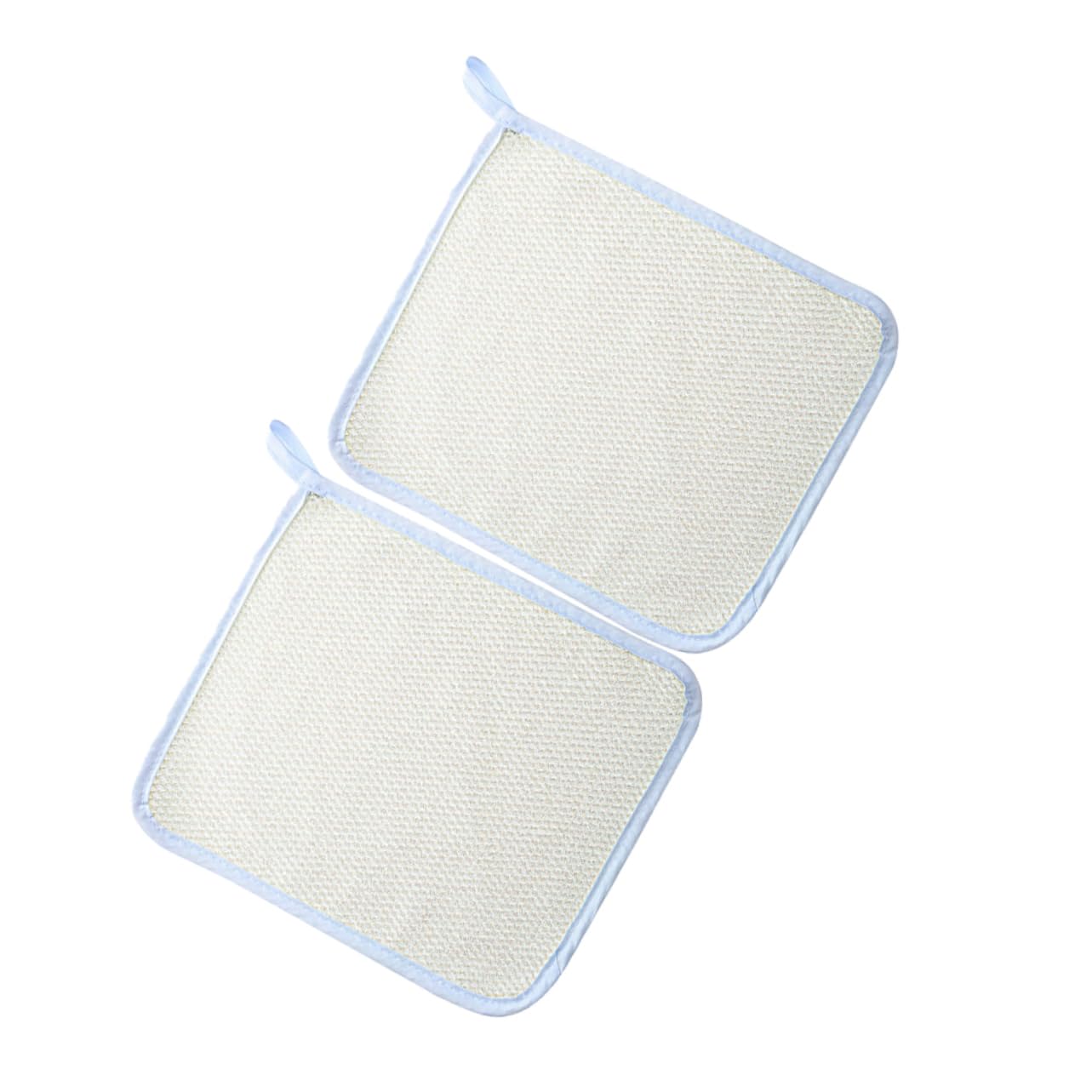 2 Pack Exfoliating Facial Washcloths - Quick Dry Nylon Bath Towels with Short Loop for Smooth Skin - Perfect for Spa, Travel & Daily Skincare Routine