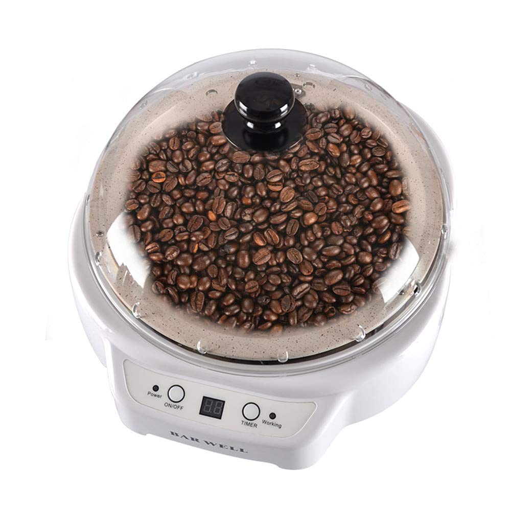 Premium Smart Electric Coffee Roaster & Grinder Machine - 220V Home Use for Coffee Beans, Dried Fruits, Peanuts & Seeds - Compact & Efficient White Roaster for Perfect Brews & Snacks - Ideal for Coffee Enthusiasts & Healthy Snack Lovers