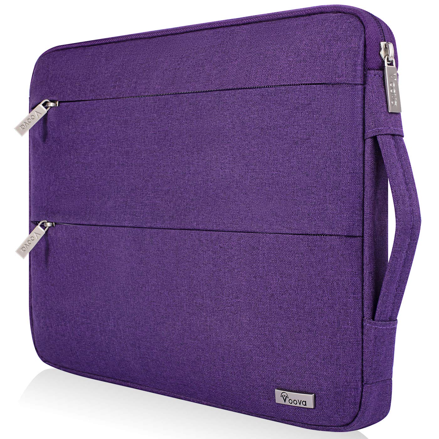 Voova 13.6 Inch Waterproof Laptop Sleeve Case - Compatible with MacBook Air, MacBook Pro, Surface Laptop, Surface Pro & iPad Pro - Protective Computer Bag for Work, School & Travel (Purple)
