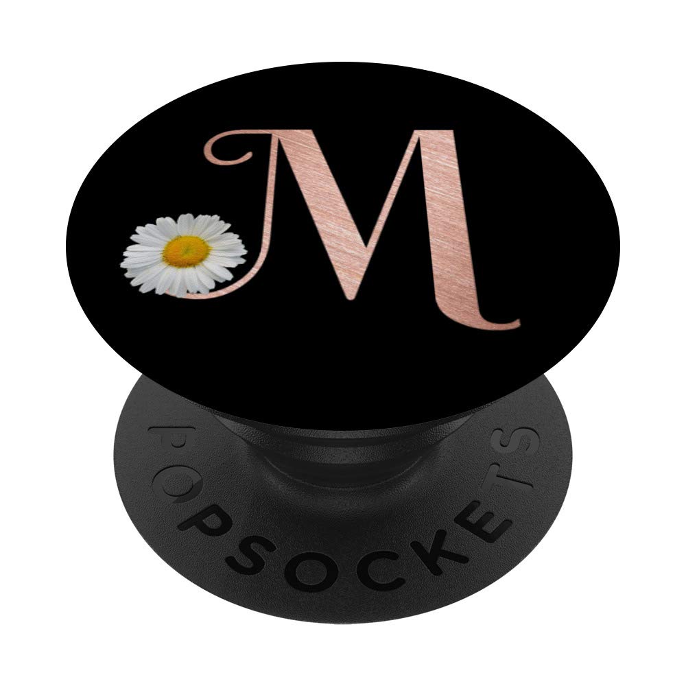 Rose Pink Daisy Monogram Letter M - Personalized Initial Necklace for Girls | Perfect Gift for Birthdays, Graduation & Special Occasions