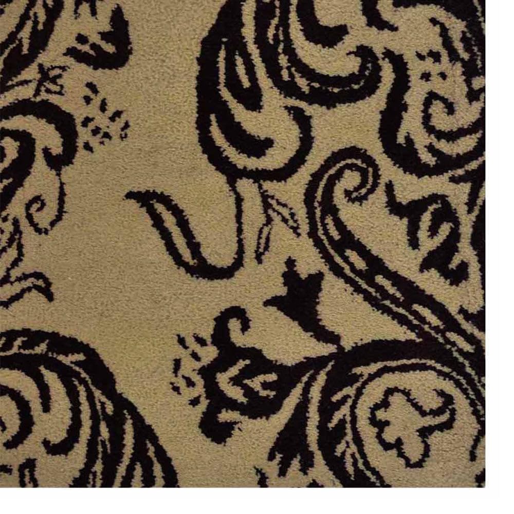 Hand Tufted Wool Eco-Friendly Area Rugs 4'x6' Rectangle - Cream & Brown Contemporary Modern Design, High Pile Handmade Carpet for Living Room, Bedroom | Soft & Durable Floor Decor for Home, Office (K20930)