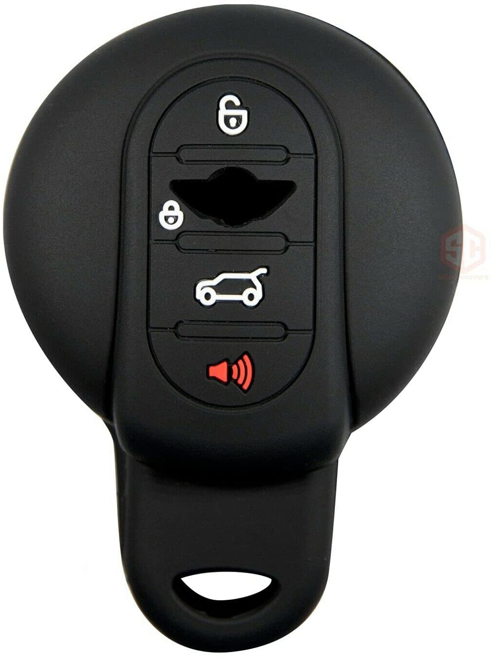 Mini Cooper Remote Key Case Holder - 4 Button Silicone Rubber Cover Key Protector for Mini Cooper S R50 R53 - Durable Protection for Car Keys (Perfect for Everyday Use & Travel)