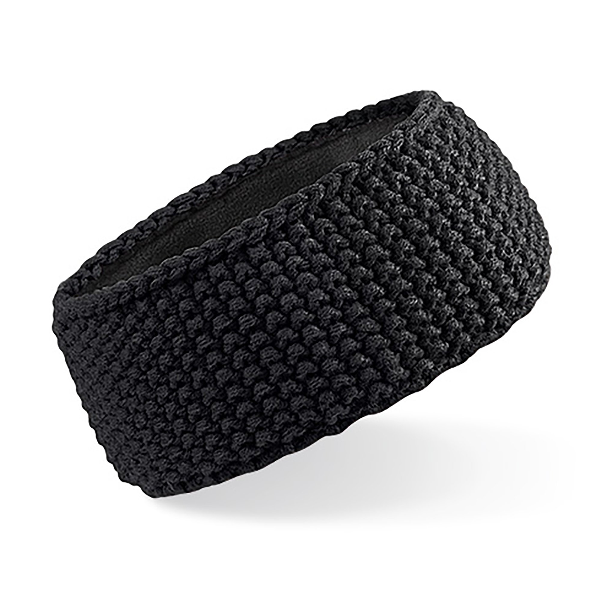 Unisex Winter Waffle Knit Headband for Skiing & Snowboarding - One Size Fits All - Black - Stay Warm on Slopes & Outdoor Adventures