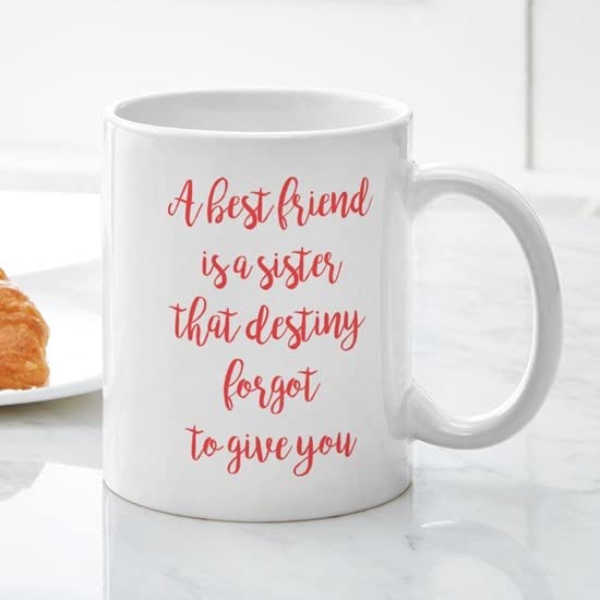 Best Friend Sister Ceramic Coffee Mug 11 oz (325 ml) - Perfect Gift for Sisters, Friends & Coffee Lovers