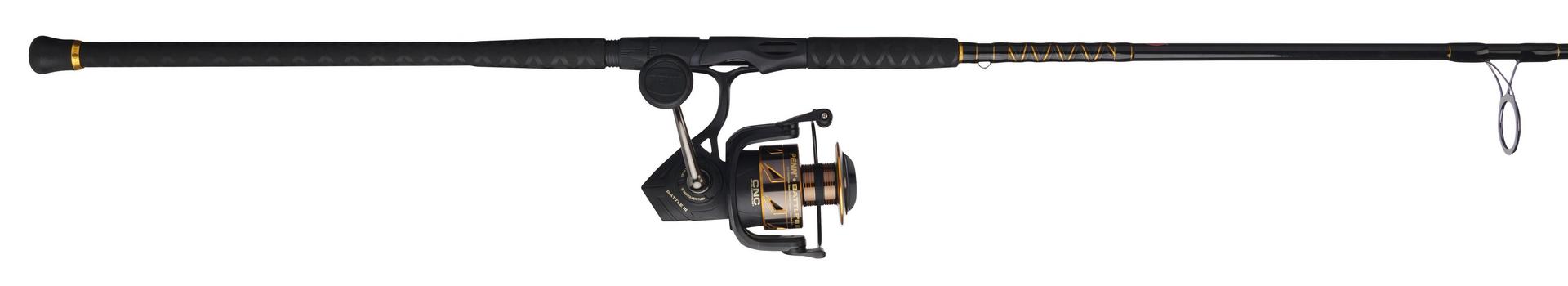 Battle® III Spinning Rod and Reel Combo - Premium Fishing Gear for Freshwater & Saltwater Anglers - Perfect for Bass, Trout, and Saltwater Fishing Adventures
