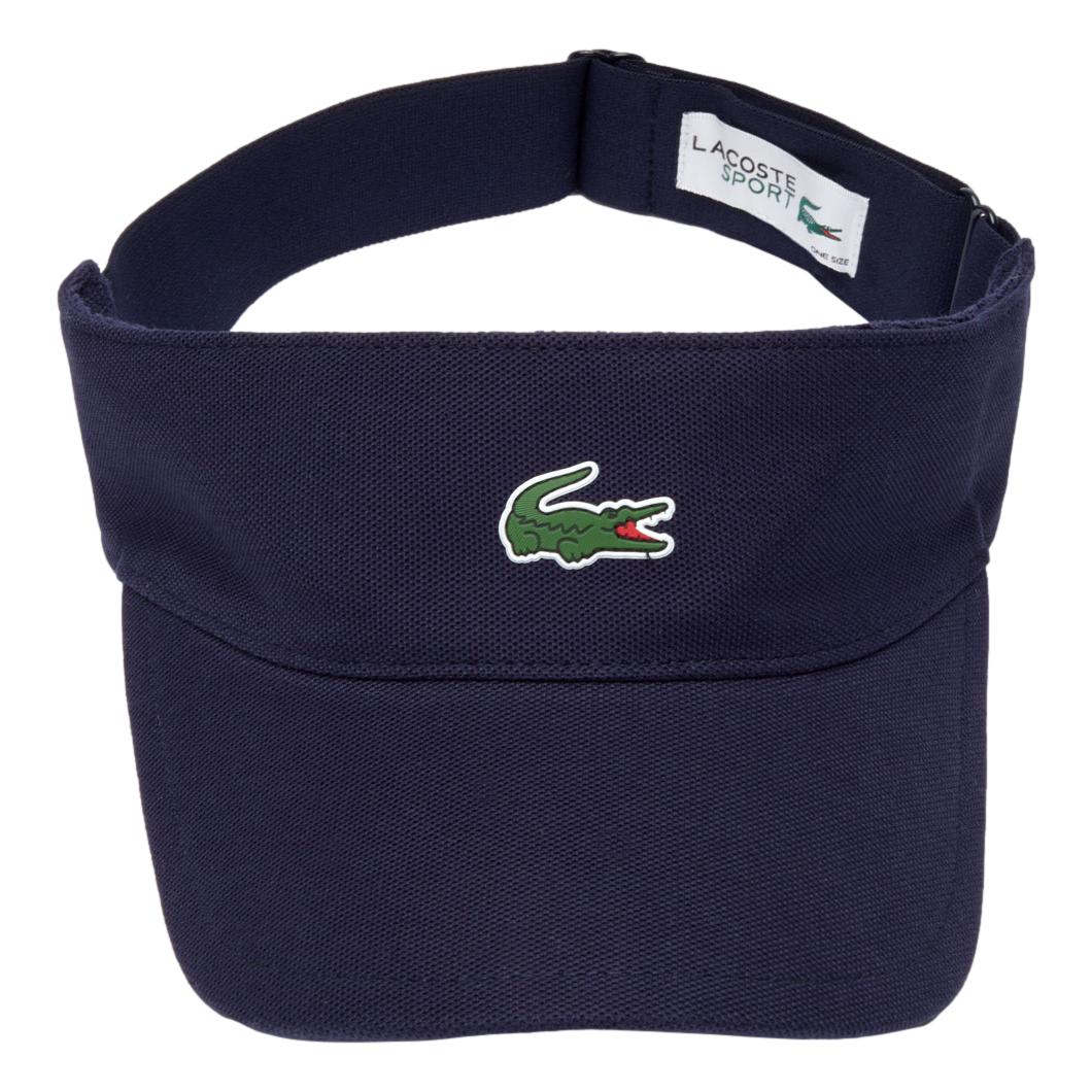 Lacoste Men's Tennis Visor Hat - Navy Blue | UV Protection, Breathable & Lightweight for Outdoor Sports, Running, Golf & Beach Activities