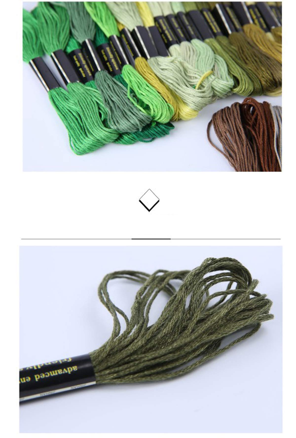 50 Skeins Rainbow Color Friendship Bracelet String - Cotton Embroidery Floss for Cross Stitch, DIY Bracelet Making & Craft Projects - Perfect for Jewelry Making, Scrapbooking & Gift Wrapping