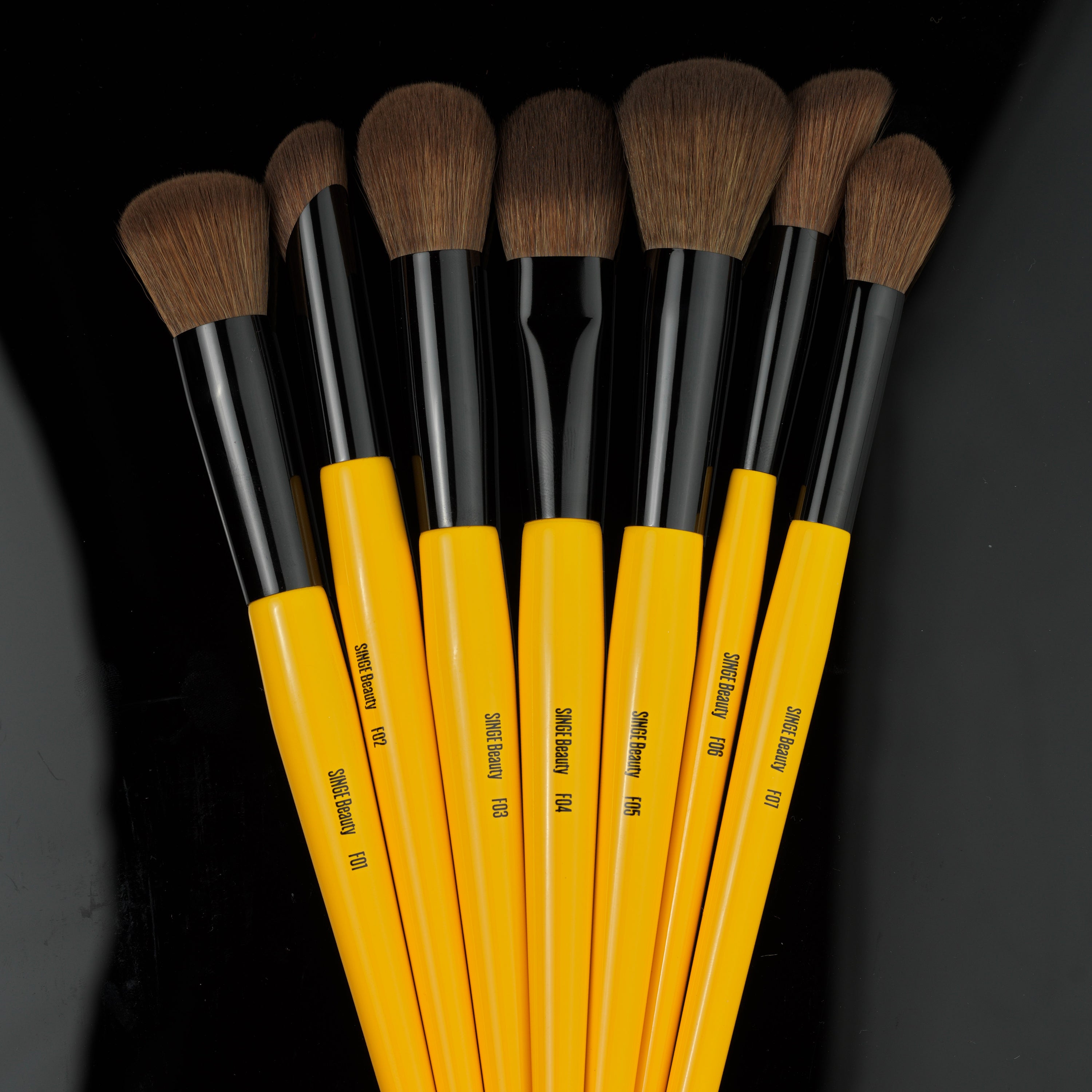 7-Piece Professional Face Brush Set for Makeup & Skincare - Soft Bristles for Foundation, Blush, Powder & More