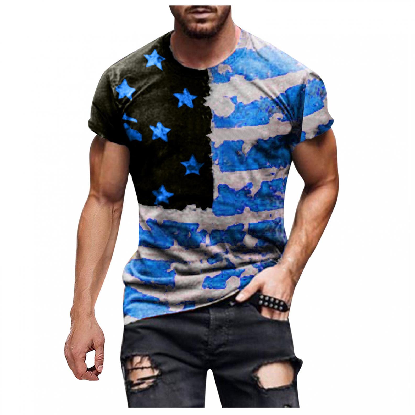 Men's 3D Graphic T-Shirts | Summer Optical Illusion Tees with Cool Designs | Short Sleeve Shirts for Casual Wear & Outdoor Activities