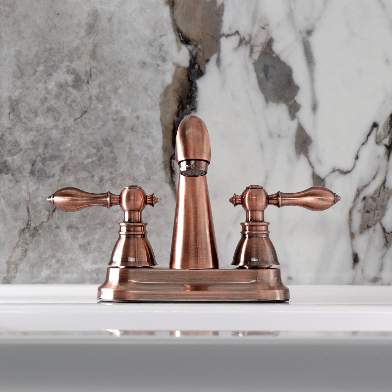 American Classic FSY561ACLAC Double Handle 3-Hole Deck Mount 4-Inch Centerset Bathroom Faucet with Pop-Up Drain in Antique Copper - Perfect for Vintage Style Bathroom Renovation and Modern Home Upgrade