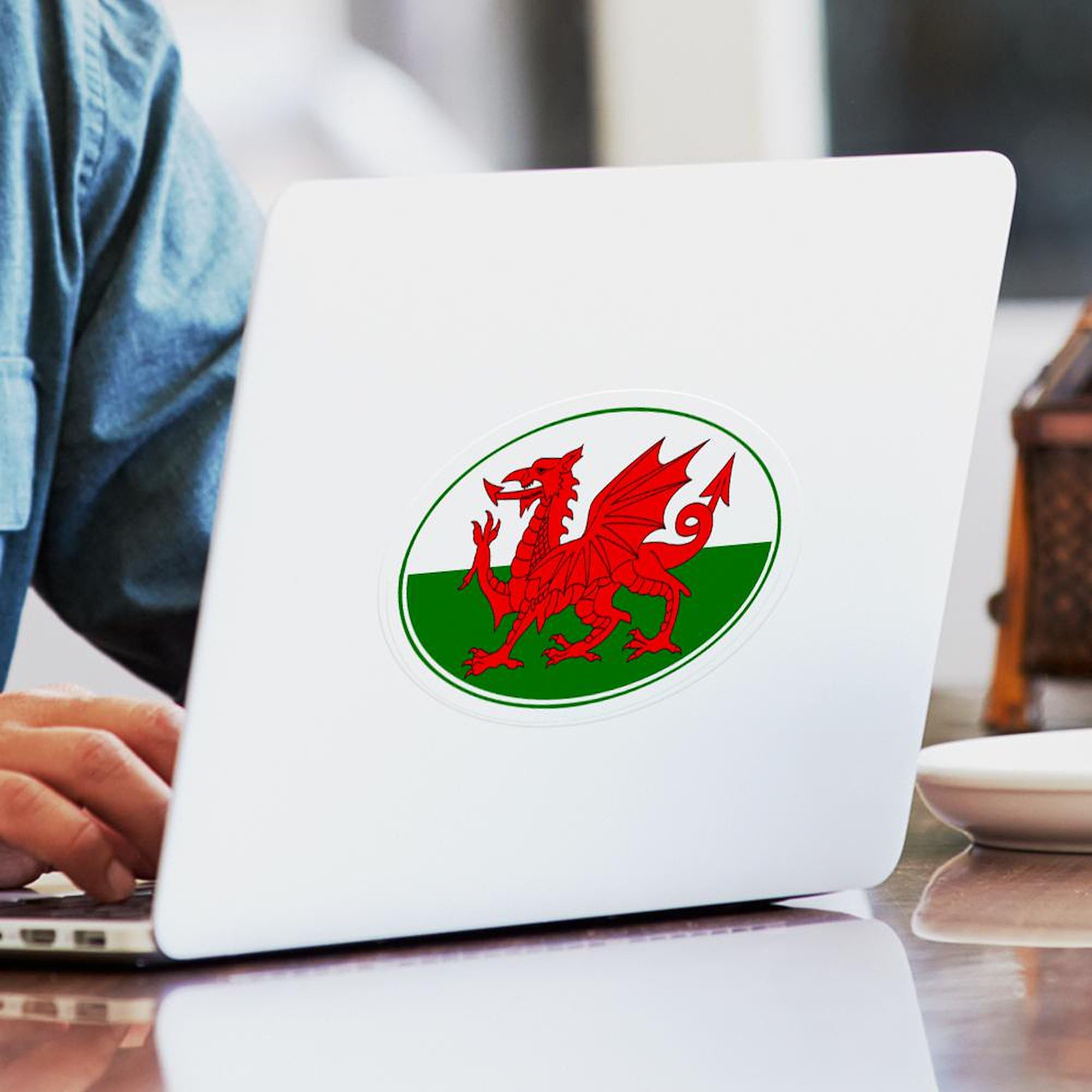 Wales UK Oval Car Bumper Sticker - Waterproof Vinyl Decal for Cars, Laptops, Windows | Perfect for Welsh Pride, Travel Memories & Personalization