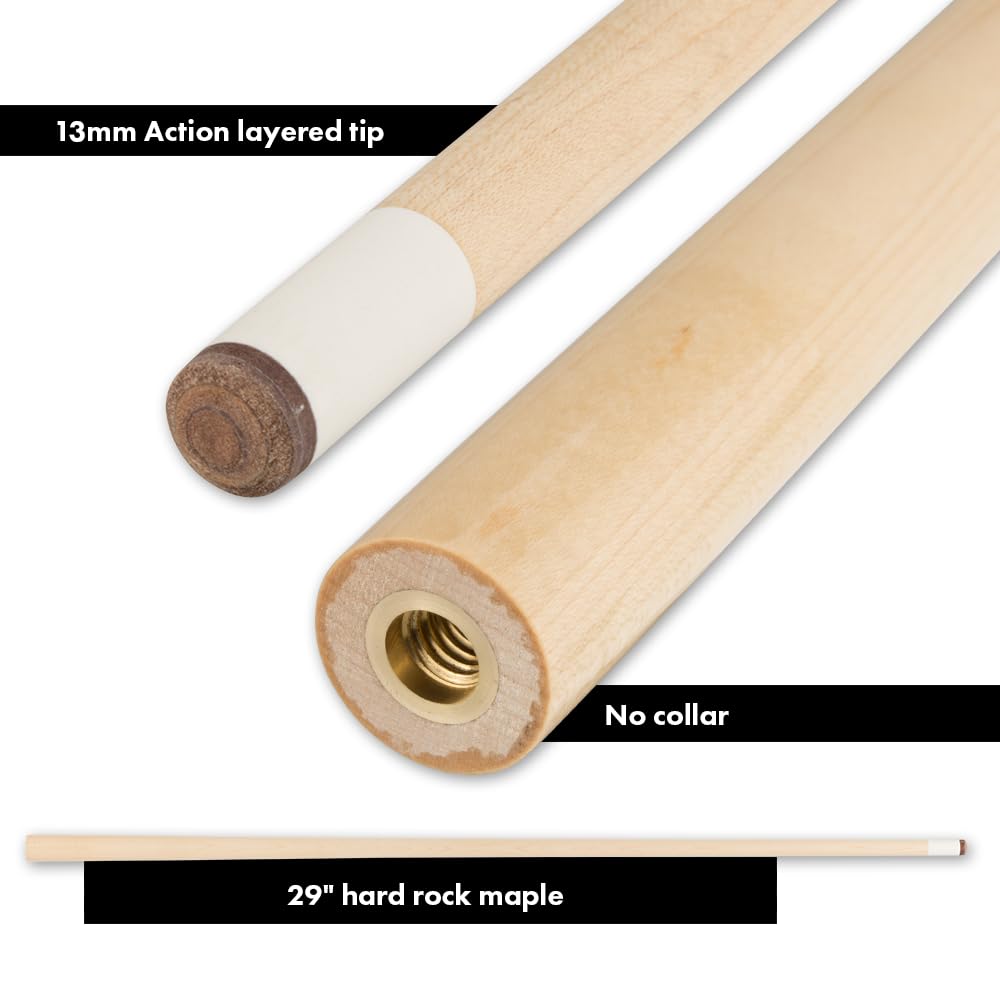 Action ACT39 20.0 Sneaky Pete Billiards Pool Cue Stick - Premium Zebrawood - 20oz - Perfect for Professional and Casual Play