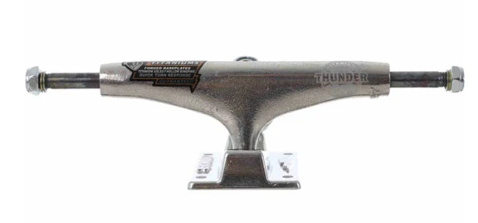Thunder Titanium Lights 3 Polished Hi Trucks 148 - Premium Skateboard Trucks for Smooth Riding - Perfect for Street Skating and Park Tricks
