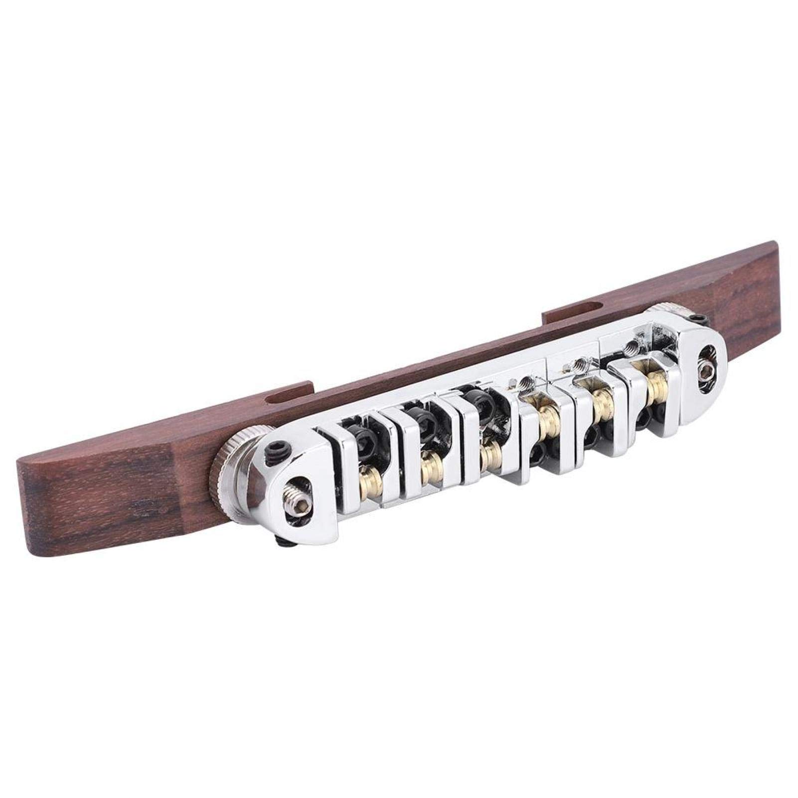 Rosvola Adjustable Guitar Bridge - Premium Workmanship, Height Adjustable Washer Roller Bridge for Acoustic & Electric Guitars - Perfect for Guitarists & Instrument Lovers - Ideal for Stage Performances, Studio Recording & Home Practice