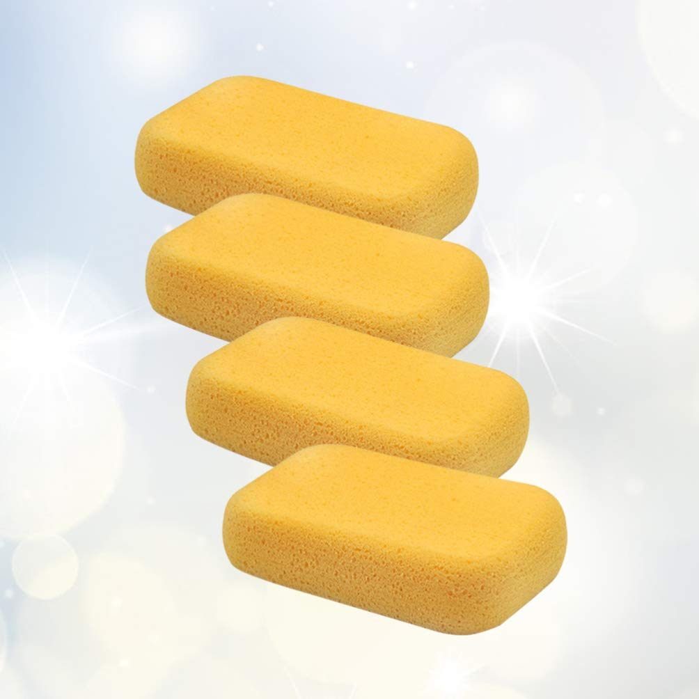Healifty 4-Piece Car Cleaning Sponges - Premium Porous Wash Sponges for Auto Detailing, Kitchen & Bathroom Cleaning - Durable Vehicle Washing Tools for Car Wash, Home & Shop Use