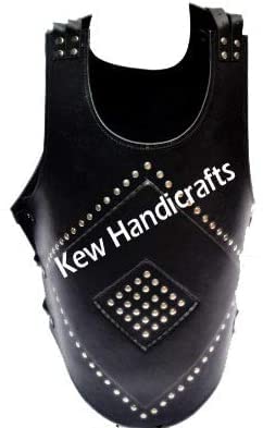 Viking Medieval Black Leather Cuirass Armor - Authentic Corset Body Armor for LARP, Cosplay & Renaissance Fairs - Perfect Gift for History Enthusiasts
