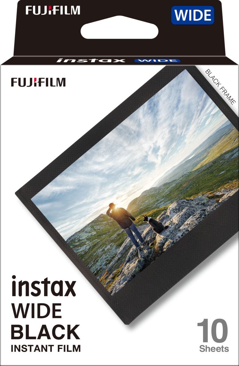 Fujifilm Instax Wide Color Instant Film - Black Frame, 10 Exposures | Perfect for Parties, Weddings & Travel Photography | Instant Camera Film for Memorable Moments