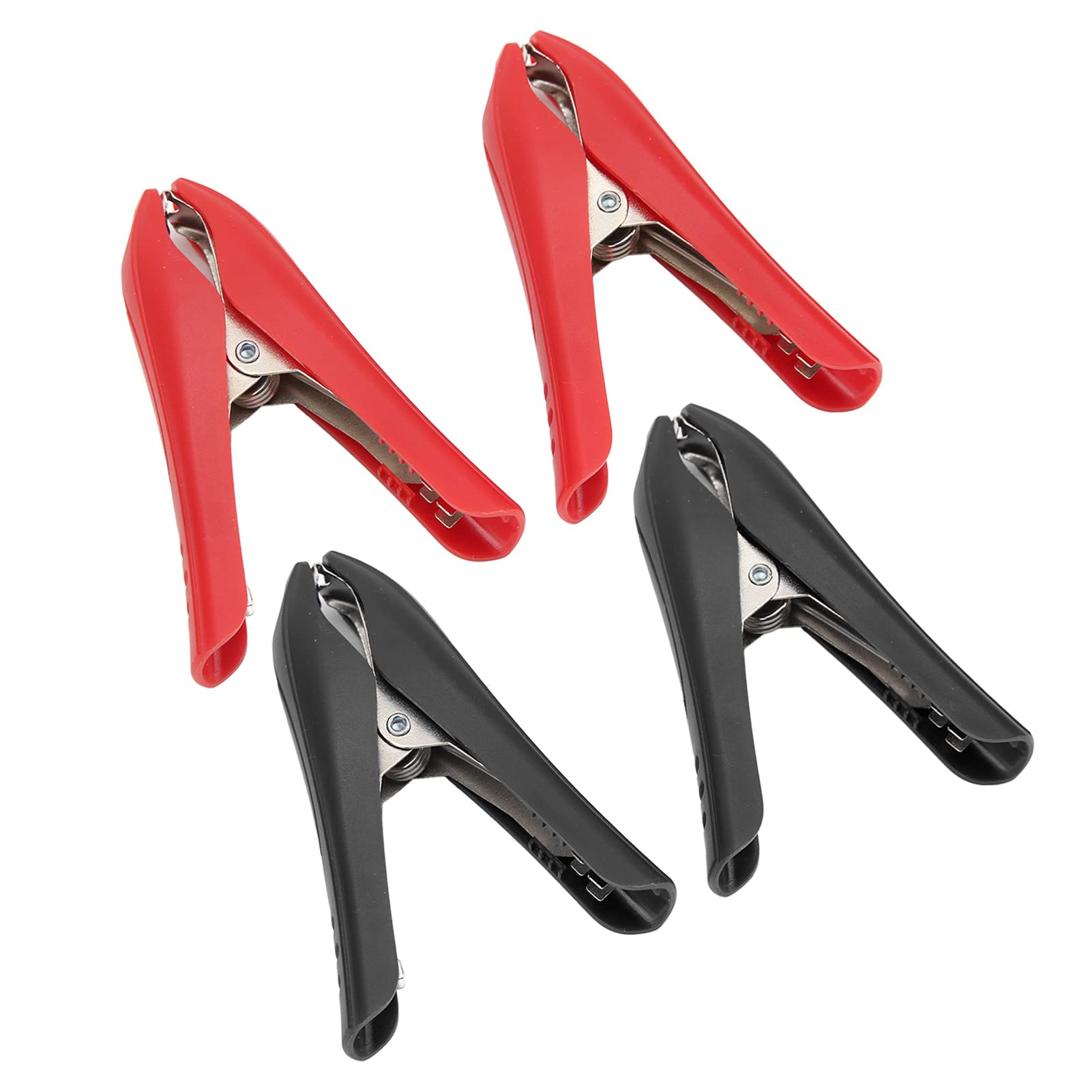 4pcs 100A Electric Test Clips - Red & Black Insulated Power Clamps with Steel ABS Material for Strong Clamping | Ideal for Electrical Testing, Circuit Repair, and DIY Electronics Projects