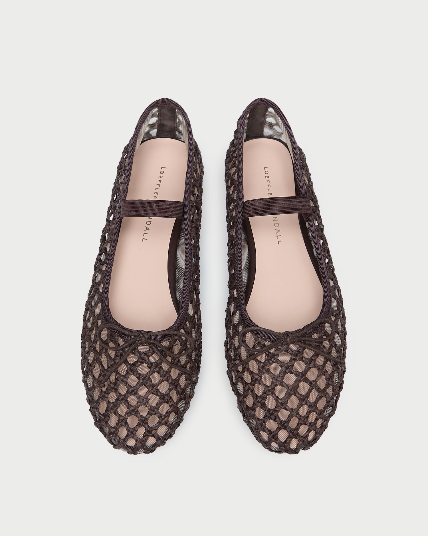 Leonie Women's Chocolate Brown Crochet Ballet Flats - Comfortable Slip-On Shoes for Casual Wear, Office & Summer Outfits
