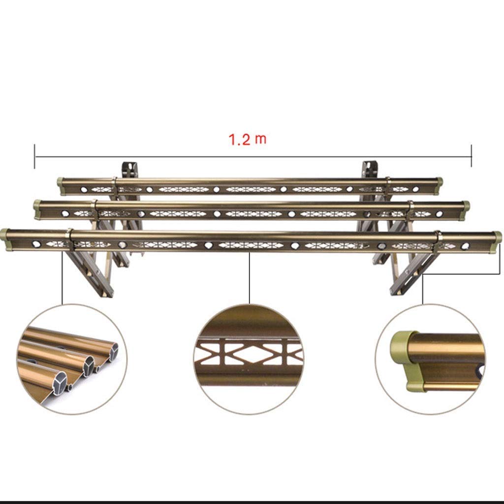 XBSXP Expandable Stainless Steel Wall Mount Drying Rack - Foldable Clothes Airer for Bathroom, Living Room & Outdoor Use | Space-Saving Towel & Laundry Organizer (4-Track) | Perfect for Small Apartments, RVs & Balconies