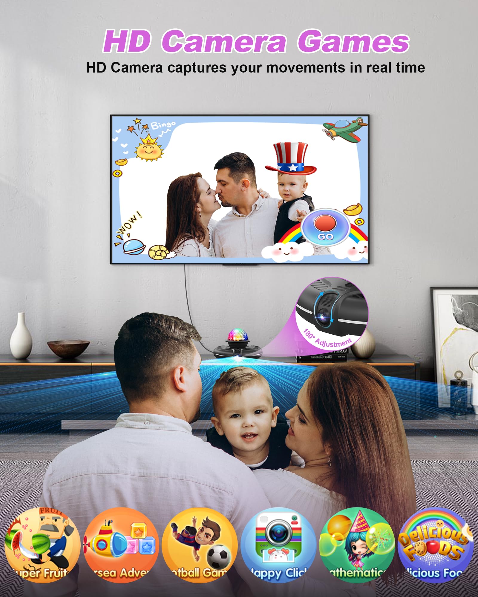 Electronic Dance Mat with Multiple Modes - Non-Slip HD Camera TV Dance Game Mat for Kids & Adults | Perfect for Christmas, Birthday & Valentine's Gifts | Fun Family Game Night & Fitness Activity