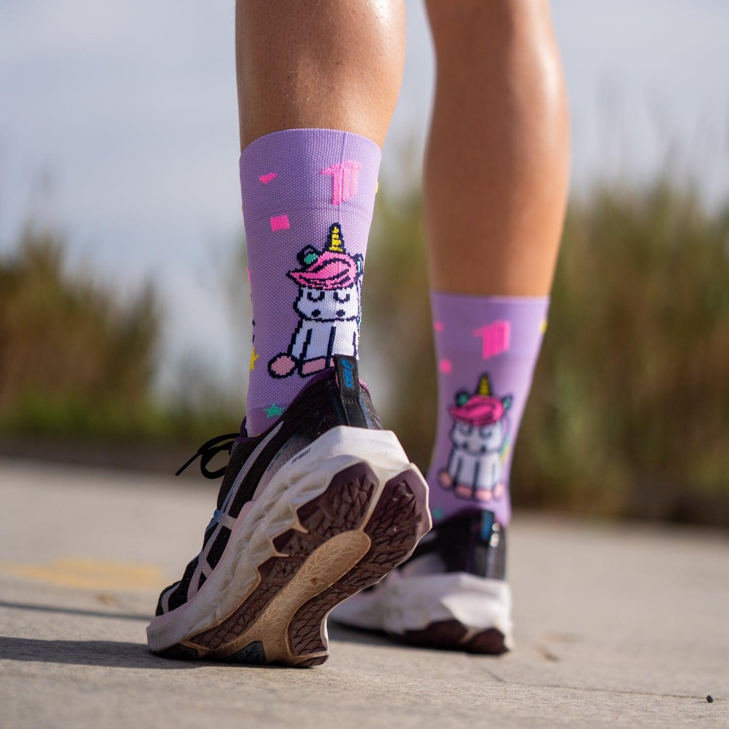 Magic Purple Running Socks for Women & Men - Stay Dry & Comfortable Athletic Socks for Jogging, Gym Workouts & Marathon Training