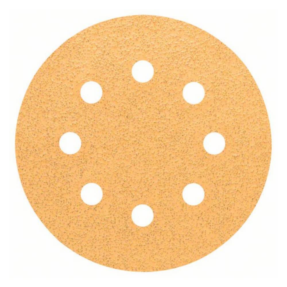 Bosch Professional 2608605084 Wood Sanding Discs 8-Hole 125mm x 8 Grit 60/120/240 with Velcro Backing - Perfect for Woodworking, Furniture Refinishing & DIY Projects