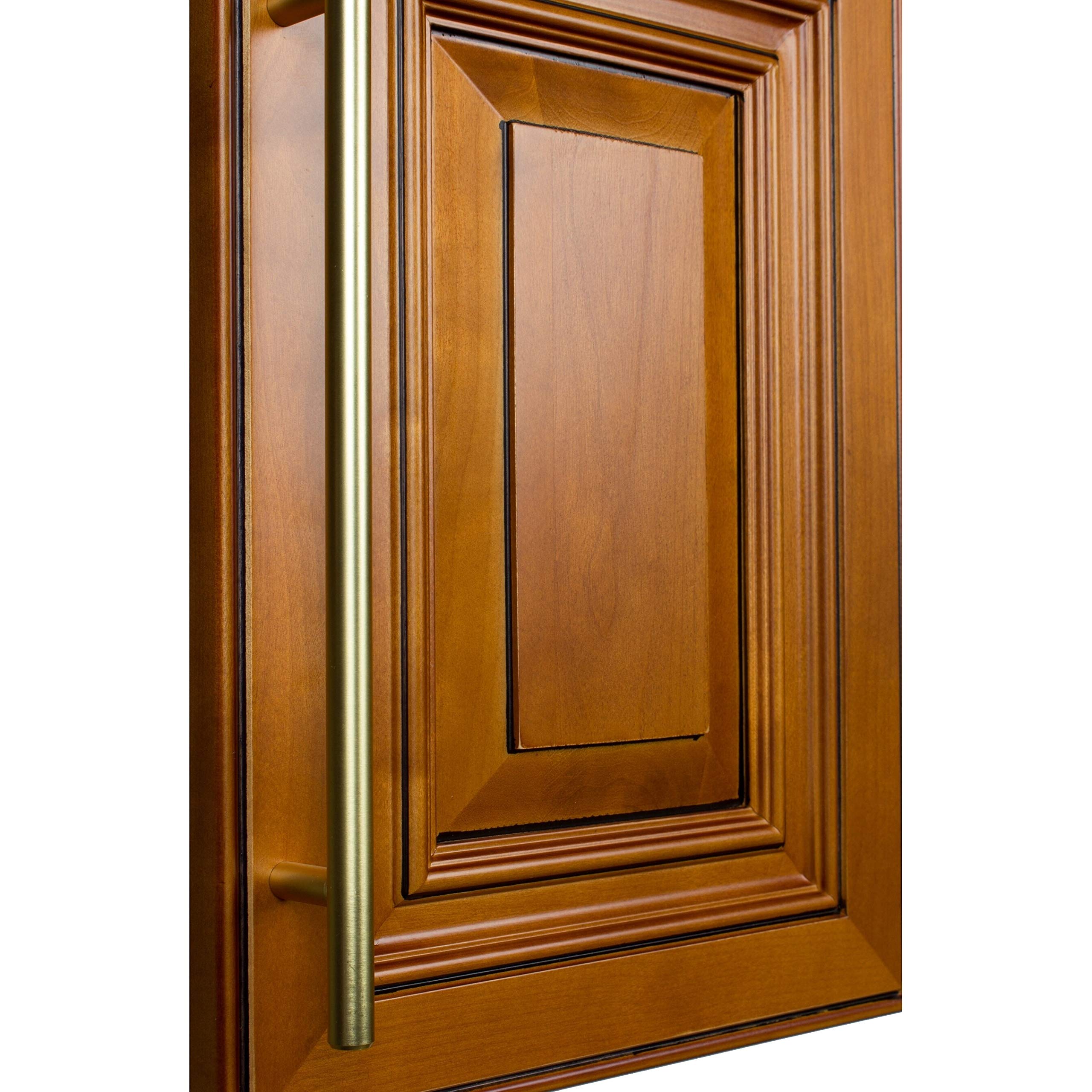 GlideRite 9-inch Satin Gold Cabinet Bar Pulls - Pack of 25 - Solid Brass Cabinet Handles for Kitchen, Bathroom & Furniture - Modern Hardware for Drawers & Cabinets