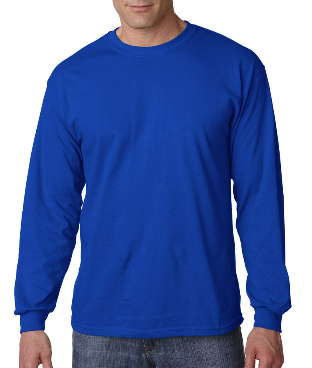 Gildan Adult Heavy Cotton 5.3 oz. Long-Sleeve T-Shirt - Comfortable Crewneck Tee for Men & Women - Perfect for Casual Wear, Work Uniforms & Screen Printing