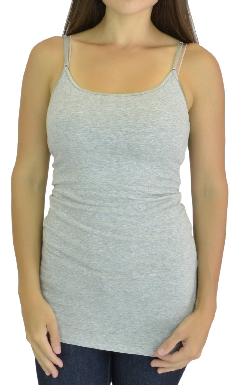 Belle Donne Women's Extra Long Tank Top with Built-in Shelf Bra - Perfect for Yoga, Workouts & Layering