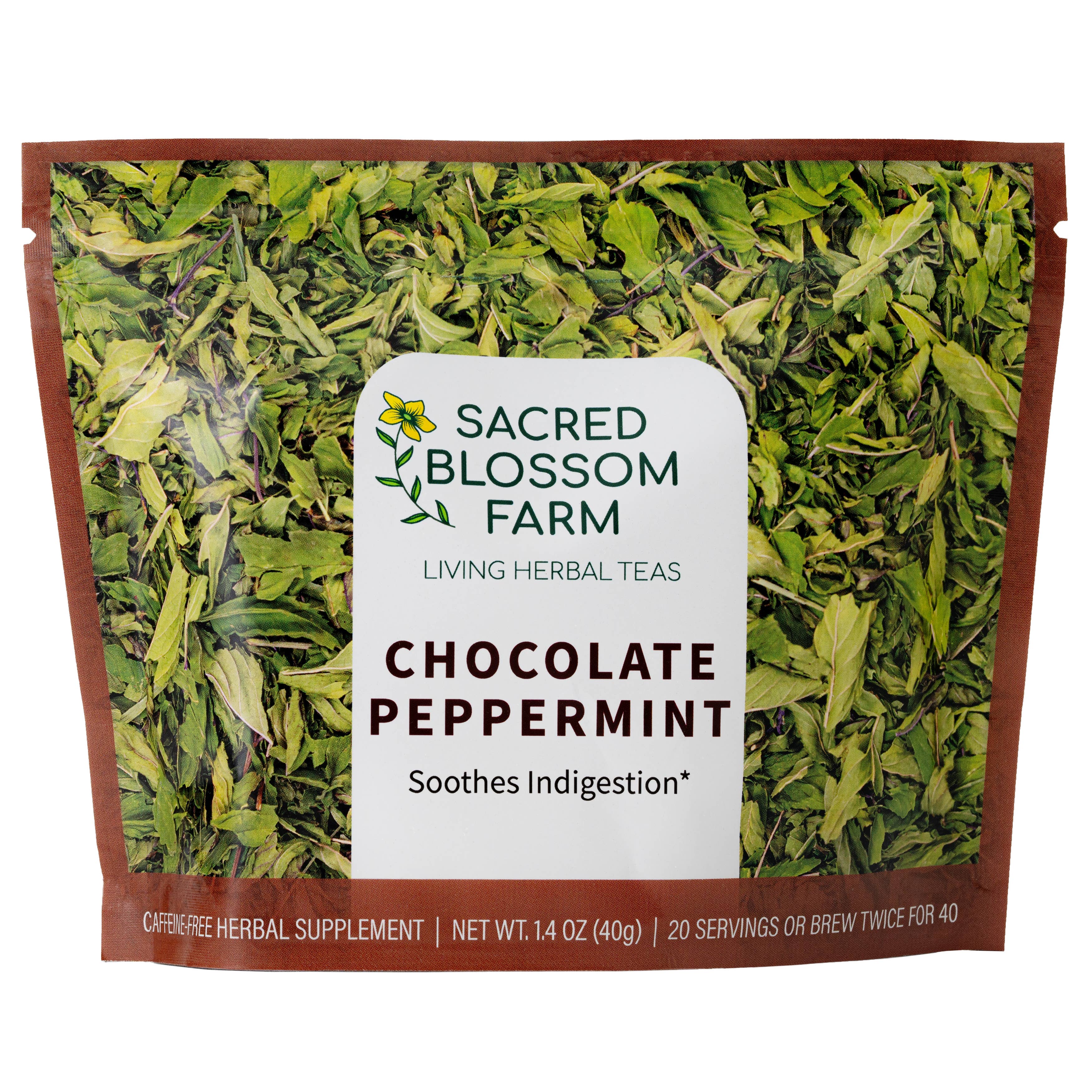 Organic Chocolate Peppermint Tea Bags - Herbal Tea for Relaxation & Digestion - Perfect for Afternoon Tea Time, Stress Relief & Cozy Evenings