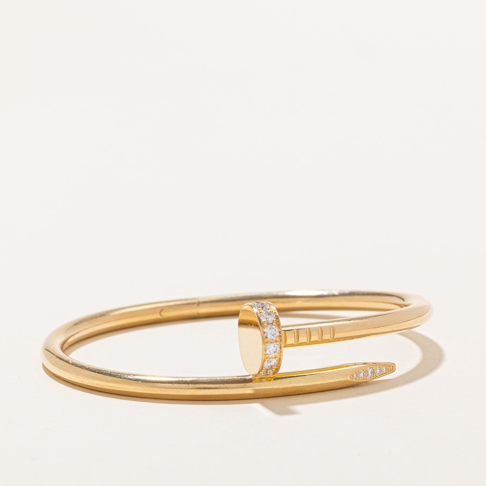Cartier Juste un Clou Diamond Bracelet - Classic 18K Gold Bangle with 30.57ctw Diamonds | Luxury Jewelry Gift for Women | Perfect for Weddings, Anniversaries & Special Occasions