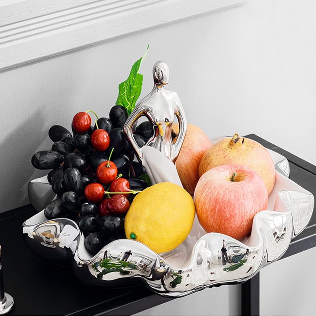 Decorative Ceramic Catch All Tray - Key Storage Bowl & Candy Dish Organizer for Home Decor | Snack Container, Desktop Organizer, Collectible Ceramic (Style1) - Perfect for Entryway, Living Room & Office Organization