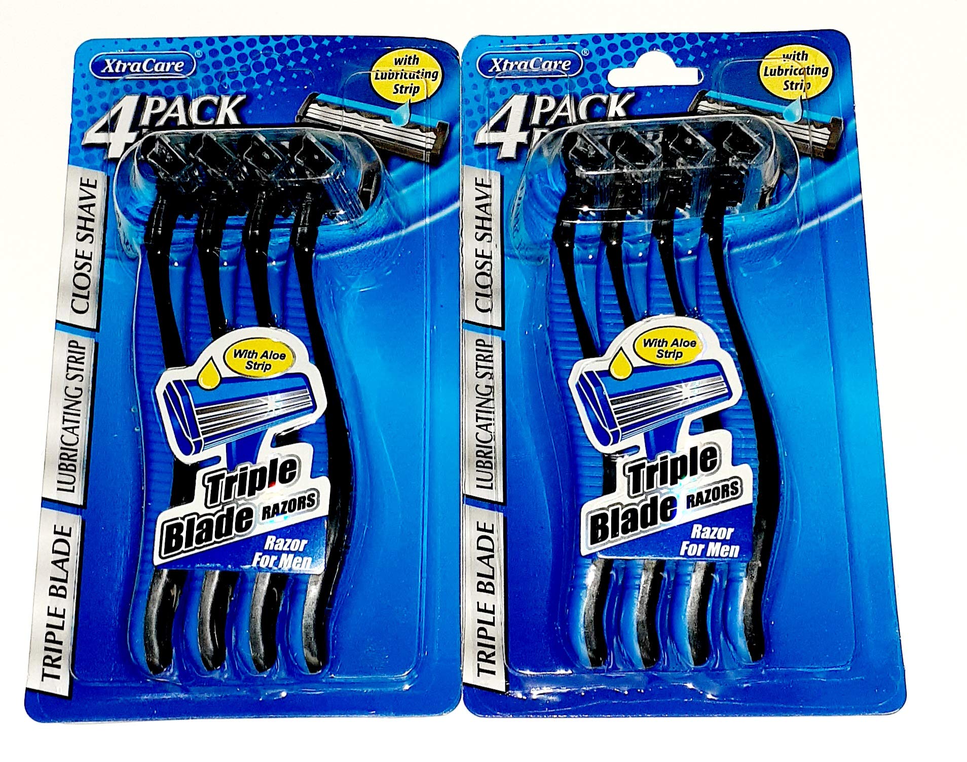 Premium 5875 Triple Blade Razors for Men & Women - 4 Pack (8 Count) with Aloe Vera - Smooth Shave for All Skin Types - Hypoallergenic & Irritation-Free - Perfect for Travel, Gym & Everyday Use