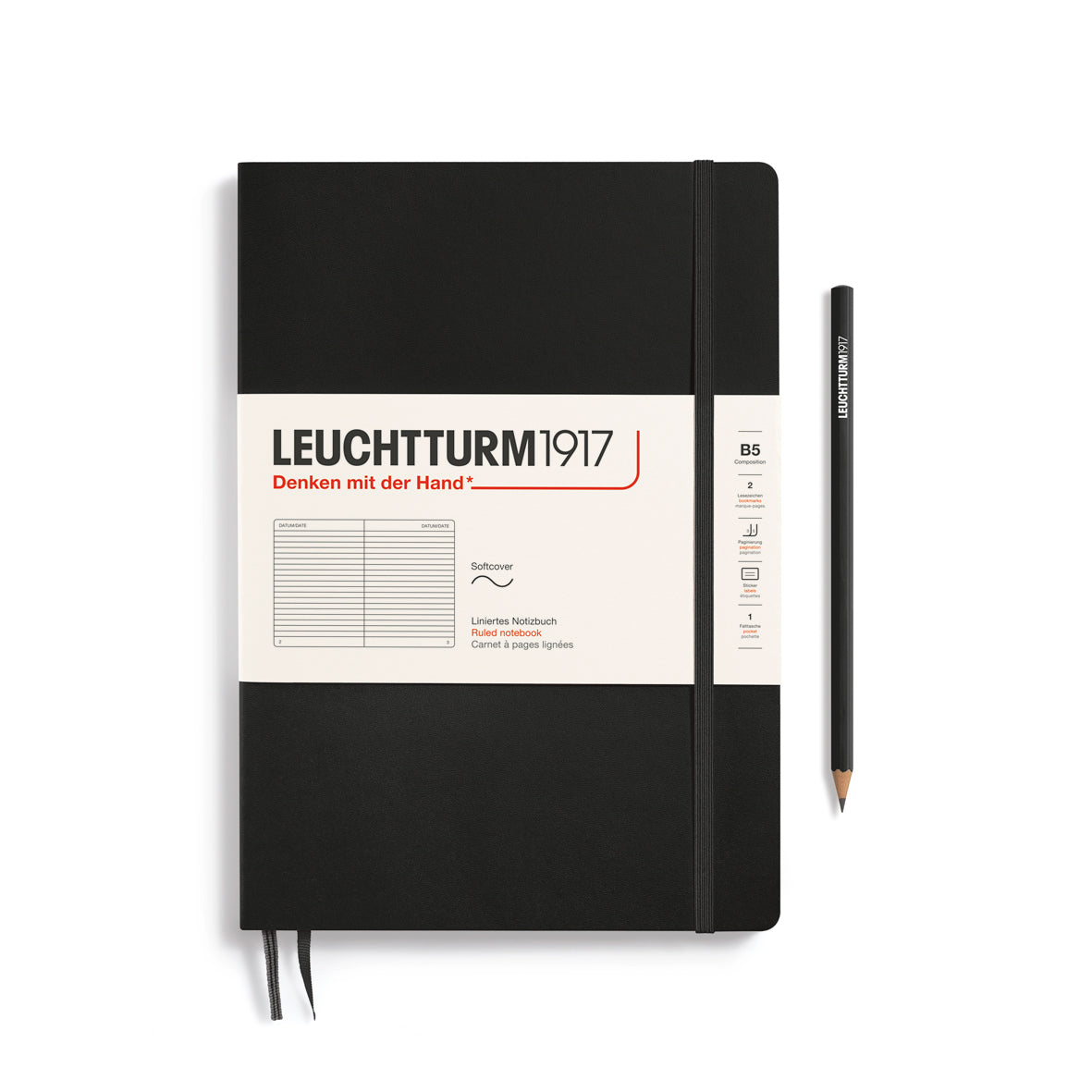 Leuchtturm B5 Softcover Lined Notebook - Premium Composition Book for School, Office & Journaling - Perfect for Students, Professionals & Creative Writing