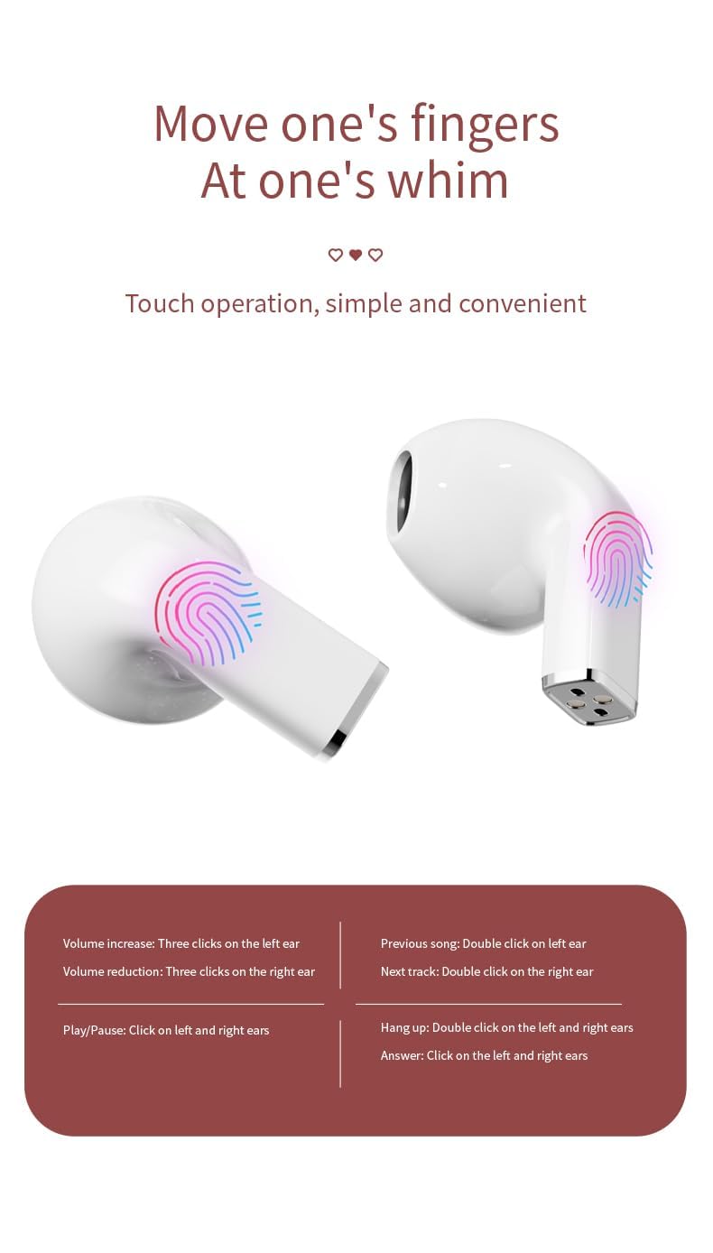 URIZONS Heart-Shaped Wireless Earbuds with Mic, Bluetooth 5.0 TWS In-Ear Headphones for Couples, Valentine's Day Gifts, Sports & Travel - USB-C Charging, Black - Perfect for Gym, Running & Romantic Dates