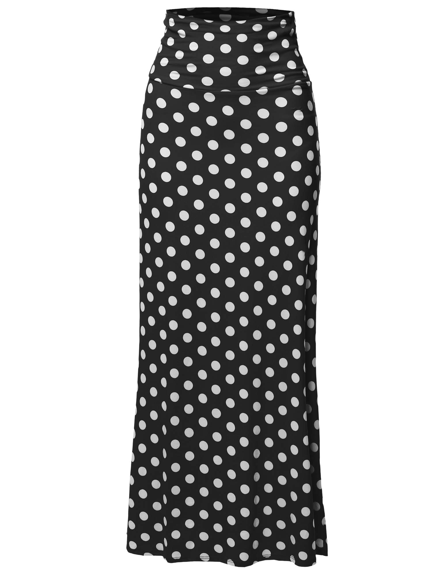 Stylish Women's Fold Over Flare Maxi Skirt - Boho Long Flowy Skirt for Summer, Beach, Vacation & Casual Outfits