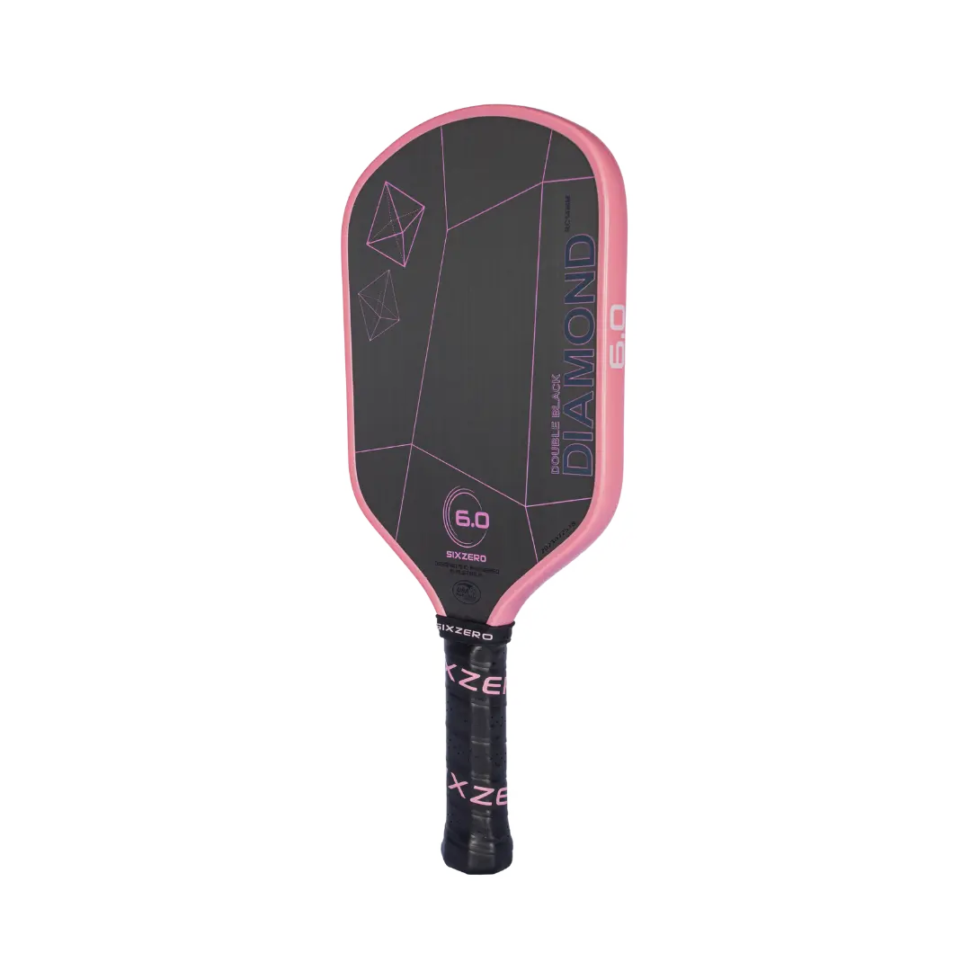 Six Zero Double Black Diamond 16mm Premium Pickleball Paddle - Professional Carbon Fiber Surface for Enhanced Spin & Control - Perfect for Competitive Play & Tournament Use