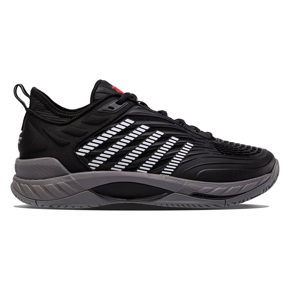 K Swiss Hypercourt Supreme 2 Men's Tennis Shoes - Black/Grey - Lightweight Performance Court Shoes for Men - Perfect for Tennis, Pickleball & Casual Wear