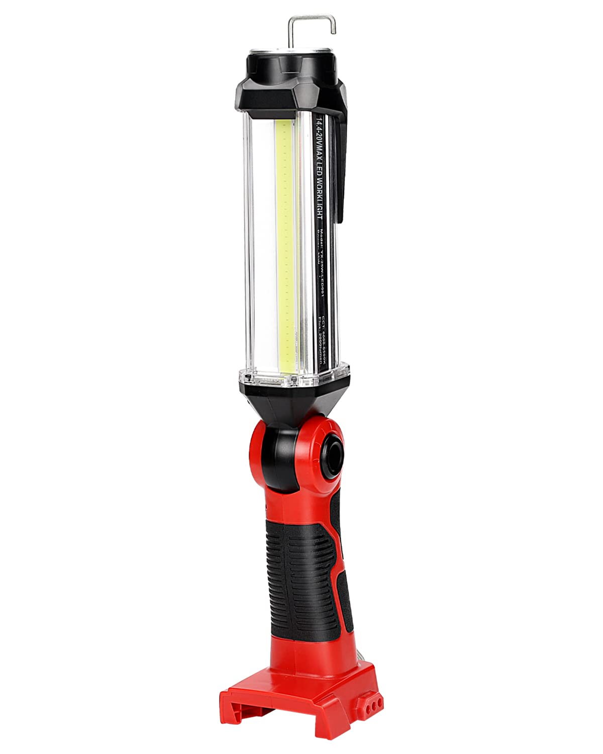 Hipoke 35W 2000LM Rechargeable LED Work Light - Compatible with Milwaukee 18V Battery, COB Flashlight with USB Port & Hook - Perfect for Garage, Car Repair, Camping, Emergency Lighting and Outdoor Activities