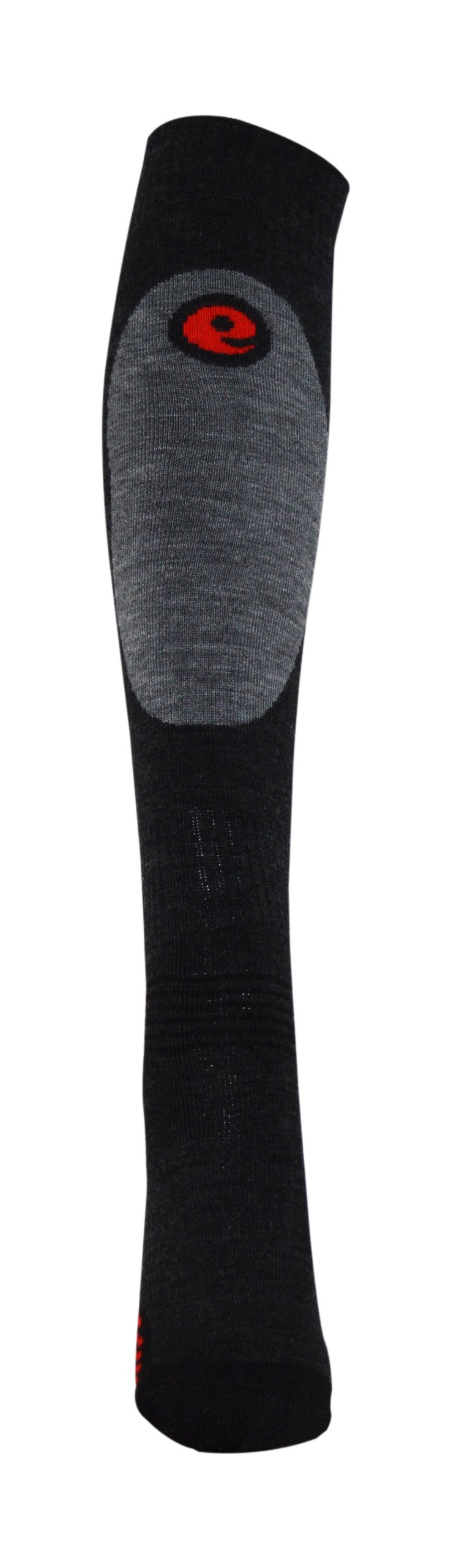 High-Performance Ski Socks for Men - Shin Protection Thermal Winter Socks (2 Pairs, US 5-8) - Perfect for Skiing, Snowboarding & Cold Weather Outdoor Activities