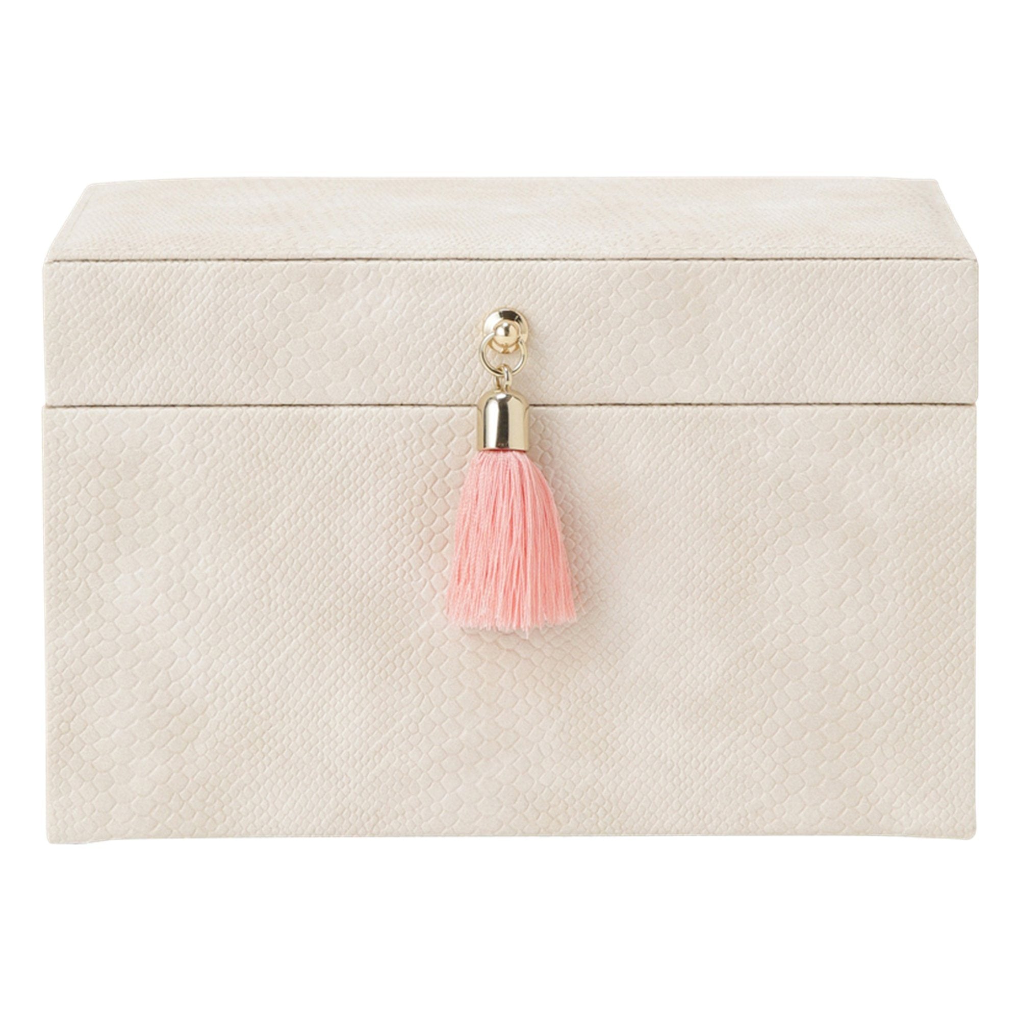 Flavia Small Ivory Jewelry Box - Elegant Storage for Rings, Necklaces & Earrings - Perfect for Travel, Home & Gift Giving