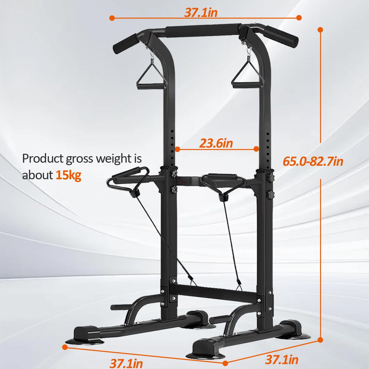 Adjustable Power Tower for Pull Ups and Dips - Multifunctional Home Gym Strength Training Equipment - Easy Assembly & Durable Design - Perfect for Home Workouts, Strength Building & Fitness Training
