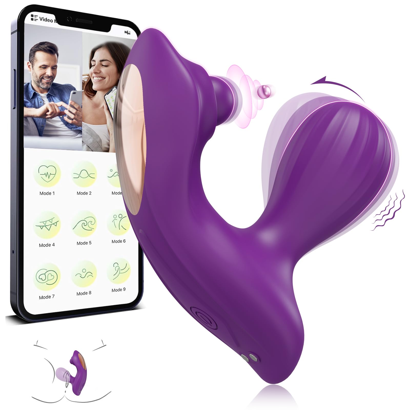 Premium Wearable APP Clitoral Vibrator - 9 Vibration & 9 Snap Modes for Women & Couples | Remote Control Panty Vibrator for Nipple, Anal & Clitoral Stimulation | Discreet Adult Sex Toy for Home & Travel Use
