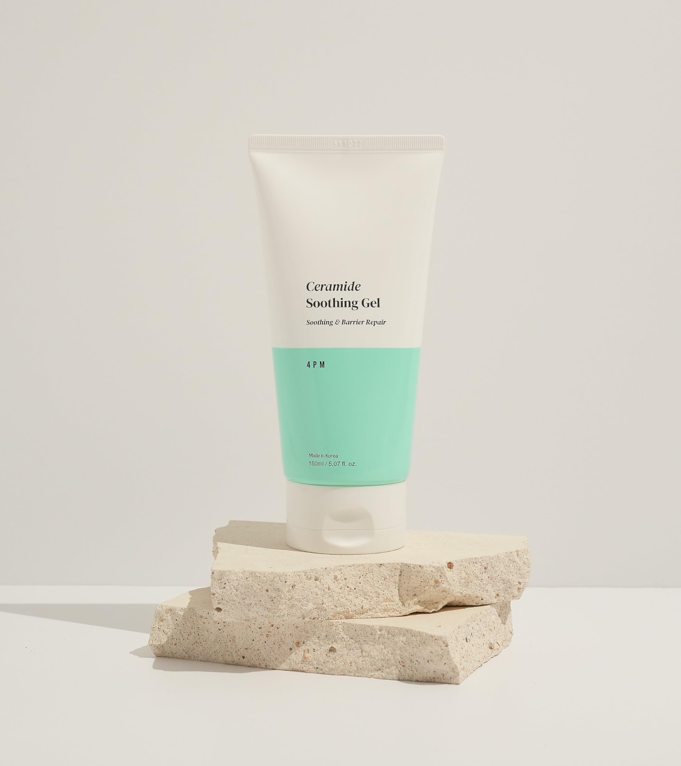 4PM Ceramide Soothing Gel (5.07 fl oz) - Lightweight Korean Face Moisturizer for Dry Skin, Hydrating Gel Cream with Barrier Repair for Glass Skin | Korean Skincare by SEOUL4PM | Perfect for Night Routine & Sensitive Skin Care