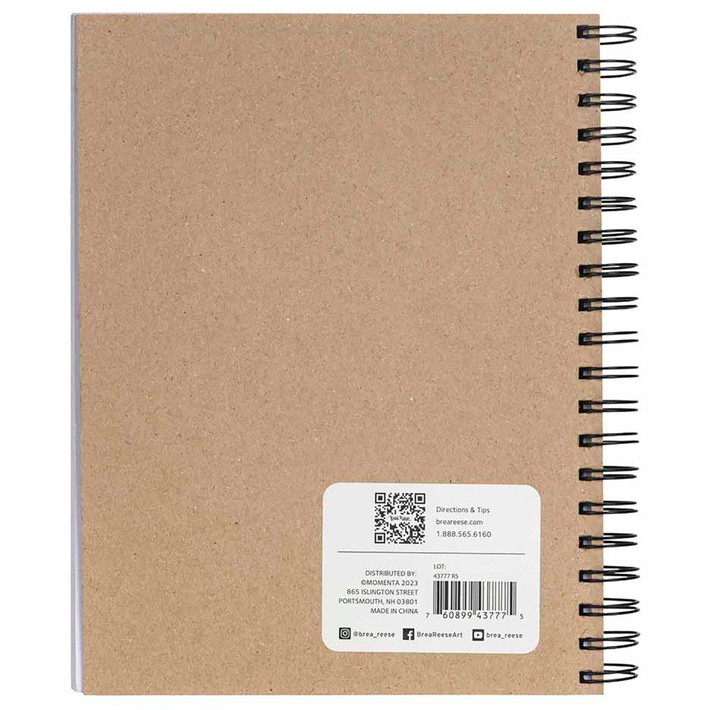 Brea Reese Mixed Media Paper Pad - 60 Sheets, 7x10 Inches, 98 lb Acid Free - Perfect for Watercolor, Acrylic & Ink Art Projects