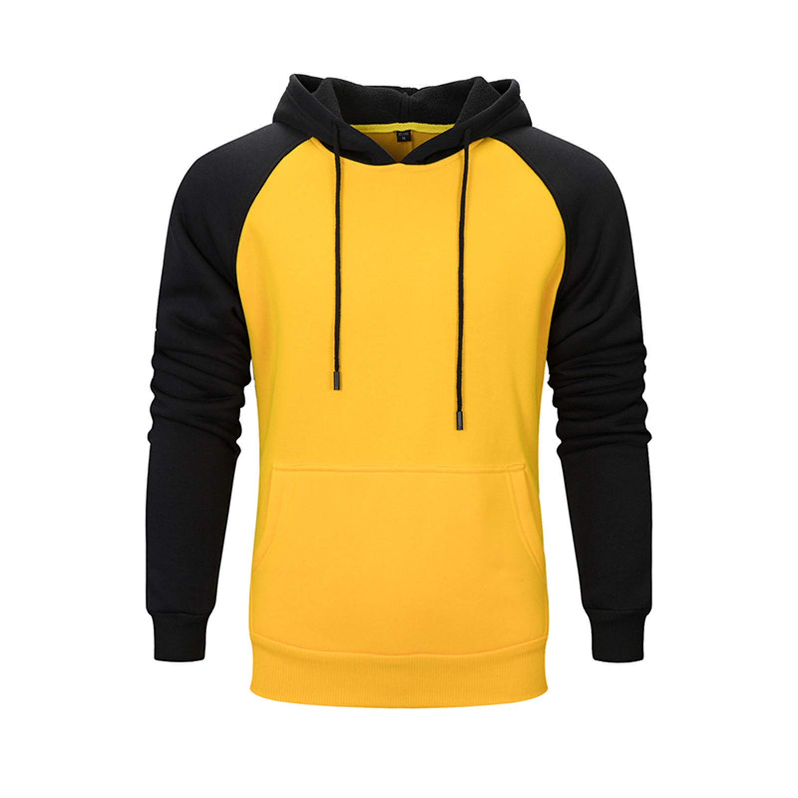 **Men's Lace-Up Hooded Two-Piece Jumper Sweatshirt with Pockets - Plus Size Casual Outfit for Streetwear & Lounge Wear**